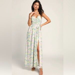 Lulu's Pastel Floral Maxi Dress